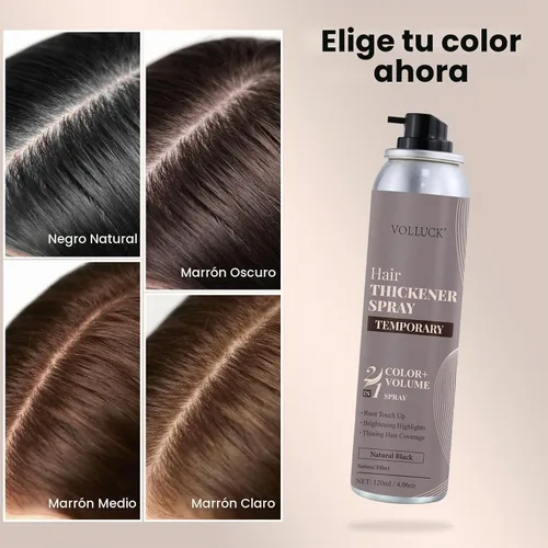 Vista 9 de Raíz retoque para arriba el espray temporal del color del cabello #1 café oscuro