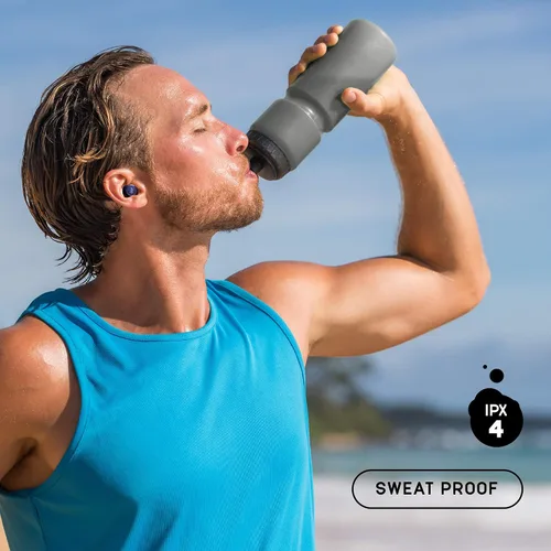 Vista 7 de iJoy Auriculares inalámbricos TWS de gravedad prémium compatibles con Bluetooth 5.0 con micrófono integrado y funda de recarga portátil, IPX4