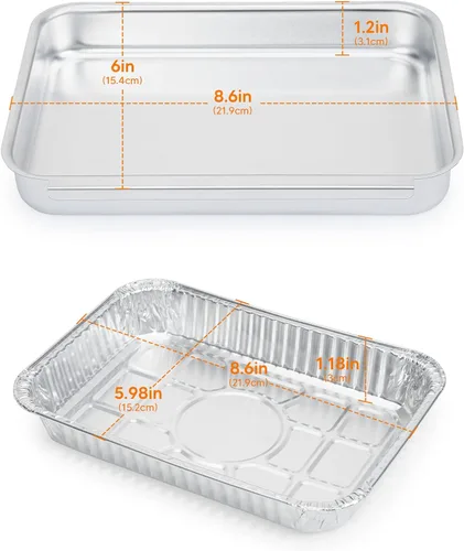 Vista 3 de Stanbroil 93305 Bandeja de captura para Weber Genesis II 3 quemadores y Spirit 2/3 quemadores, bandeja de grasa con 15 revestimientos de aluminio