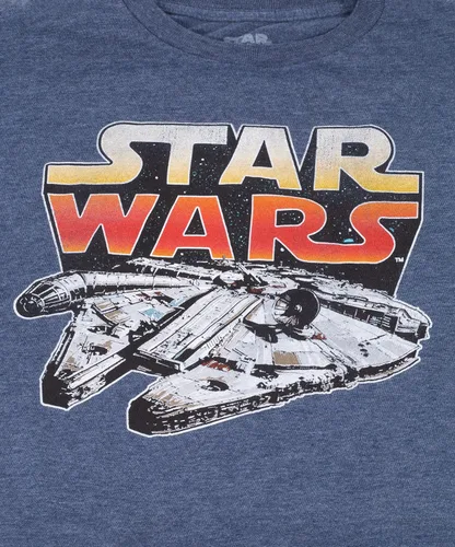 Vista 4 de Star Wars Big Millenium Falcon Sunset Logo Graphic Tee para niño