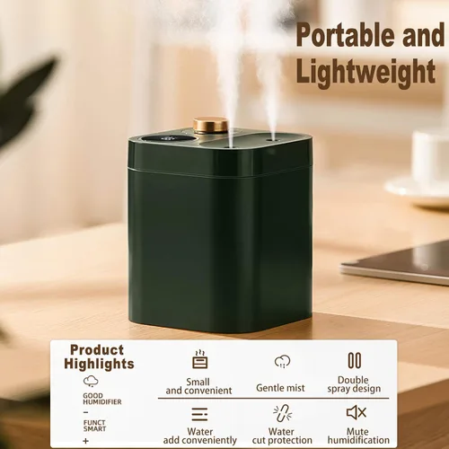 Vista 7 de Humidificador portátil inalámbrico para plantas, 27.1 fl oz, funciona con pilas, pequeños humidificadores de niebla fría para hasta 8 horas