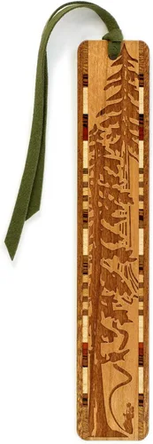 Vista 10 de Bigfoot Sasquatch - Marcapáginas de madera Grabado criptídico legendario Regalo para fanáticos de Bigfoot, excursionistas y amantes
