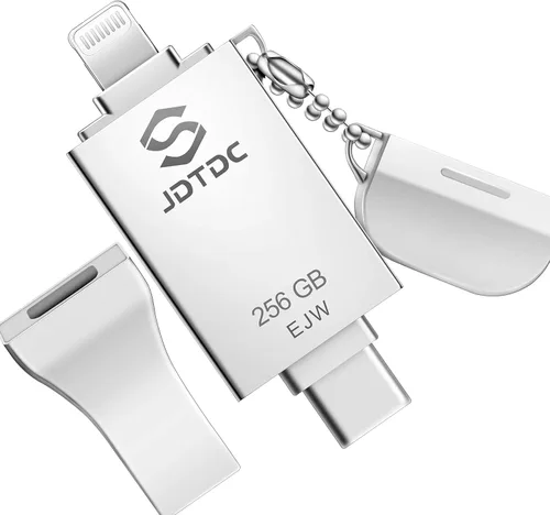 Vista 10 de Palo de fotos genuino de 128 GB con certificación MFi de Apple para iPhone 17/16/15/14-3 en 1 USB C Flash Drive y Memory Stick - Almacenamiento