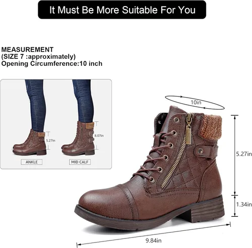 Vista 6 de STQ - Botas de combate para mujer