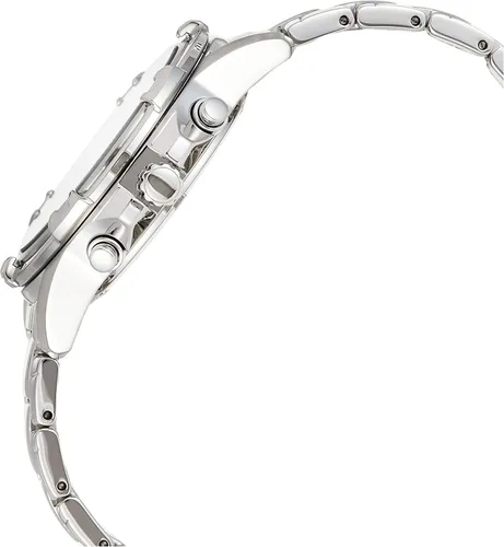Vista 6 de SEIKO Reloj SSC141 para hombre - Esfera azul con cronógrafo solar, calendario de fecha y agujas LumiBrite, acero inoxidable y resistente al agua