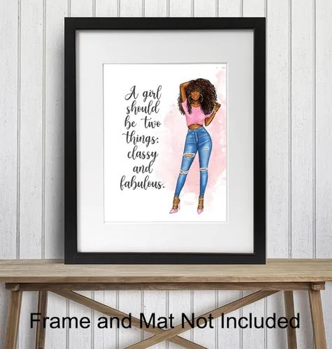 Vista 3 de Cita inspiradora para mujeres afroamericanas negras, decoración de pared con diseño de alta moda, regalo de alta costura para fanáticos de zapatos