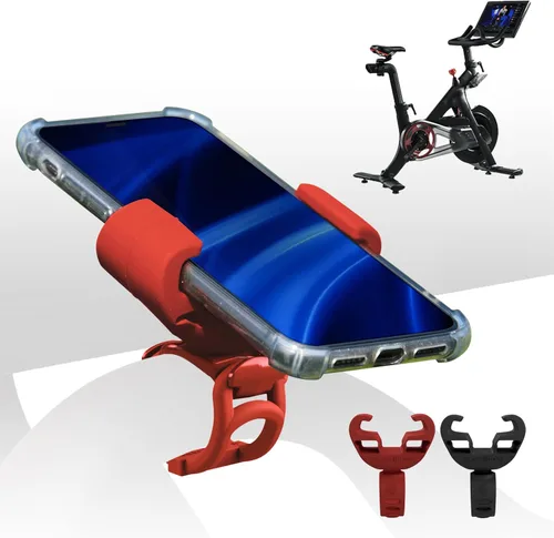 Vista 9 de Soporte de teléfono de silicona mejorado compatible con accesorios de bicicleta Peloton - Soporte para teléfono celular para bicicleta de ejercicio