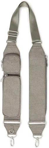 Vista 2 de Baggallini Correa cruzada utilitaria para mujer, Brillo de plata de ley.