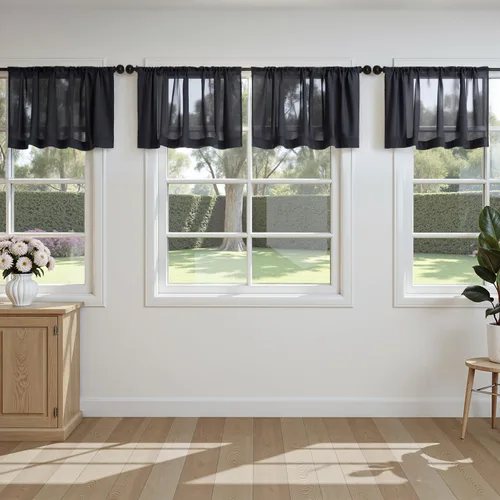 Vista 43 de MIULEE Cortinas traslúcidas marrón oscuro de 96 pulgadas de largo, 4
