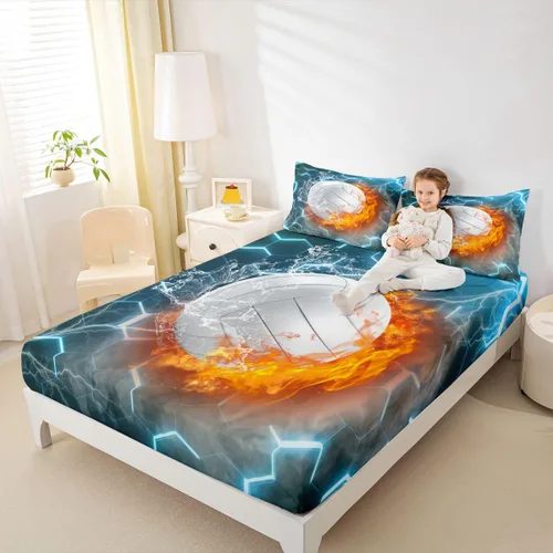 Vista 18 de Sábana bajera de galaxia tamaño individual, juego de ropa de cama con purpurina degradado para niños, niñas, niños y mujeres, decoración
