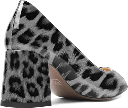 Vista 5 de SHOWFOREST Zapatos de tacón medio grueso para mujer, con puntera puntiaguda, de 2.5 pulgadas
