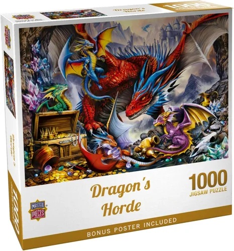 Vista 9 de Masterpieces Rompecabezas EZ Grip de 300 piezas – Horda del Dragón – 18 x 24 pulgadas