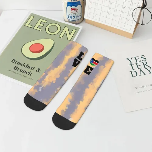 Vista 8 de Love South Sudan Flag Heart Ankle Socks Winter Low Cut Sports Warm Comfort Breathable Casual Socks For Mens And Womens 1
