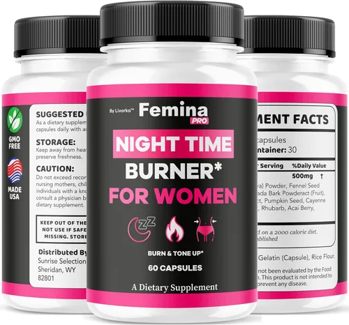 Vista 8 de FeminaPro - Fórmula nocturna avanzada, FeminaPro Nighttime Máxima Fuerza para Salud y Bienestar, FeminaPro Pastillas nocturnas para mujeres