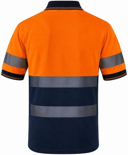 Vista 3 de SMASYS Polo de seguridad - Construcción reflectante Hi-viz ropa de trabajo camisetas con bolsillos para mujeres y hombres