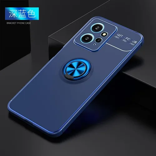 Vista 2 de Funda Para Xiaomi Redmi Note 12 4G (6.67"), Con [ 1 x Protector De Cristal De Pantalla], KJYF Soporte De Anillo Giratorio De 360 ° Cubierta