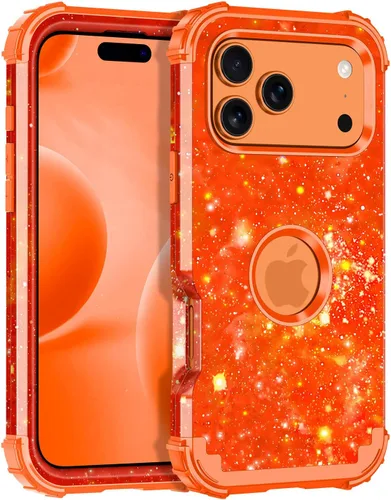 Vista 83 de Miqala Funda para iPhone 12, iPhone 12 Pro, que brilla en la oscuridad, tres capas, resistente a los golpes, protección de plástico duro + funda