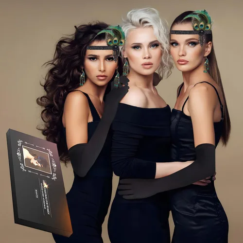 Vista 5 de Juego de accesorios vintage de los años 20, accesorios Gatsby para mujer