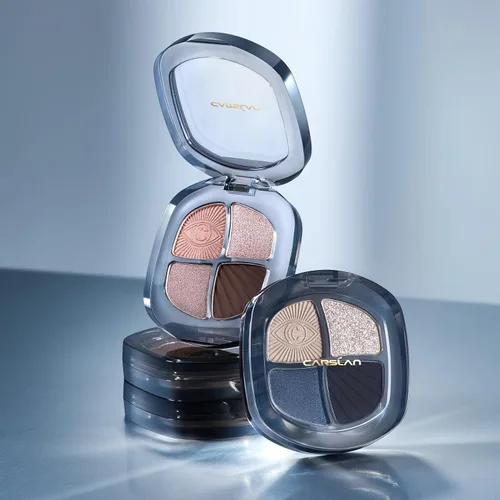 Vista 5 de CARSLAN Paleta de sombras de ojos, paletas de maquillaje de ojos duraderas en mate, sombra de ojos brillante, sombras naturales cálidas de alta