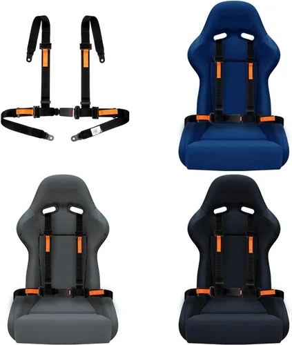 Vista 7 de Yakitoko Juego de arnés de seguridad universal de 4 puntos de 2 pulgadas, compatible con Go Kart, UTV, ATV, Racing Negro