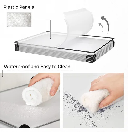 Vista 6 de SONGMICS Paquete de organizador de almacenamiento en cubos con zapatero, gabinete de plástico personalizable, unidad de almacenamiento modular