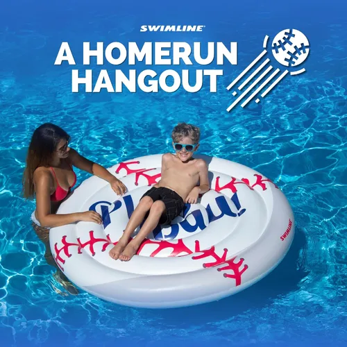 Vista 2 de Swimline - Flotador inflable de béisbol para piscina Deportes (Béisbol)