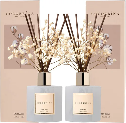 Vista 29 de Difusor de Varillas Cocorrína - Difusor Aromatizante con Aroma de Arroyo de Bambú con 8 Varillas, Difusor de Fragancia para Hogar, Decoración
