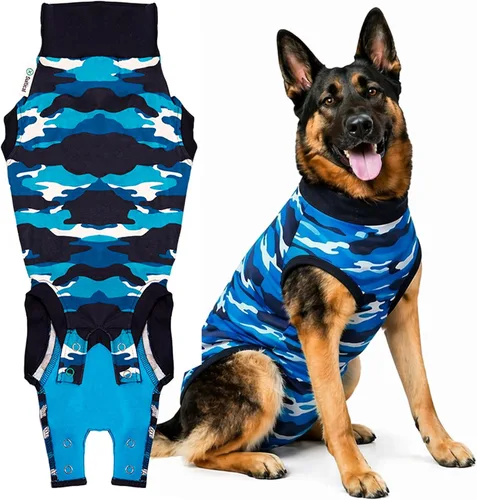 Vista 13 de Traje de recuperación Suitical para perros, de color negro, XXXS, Negro