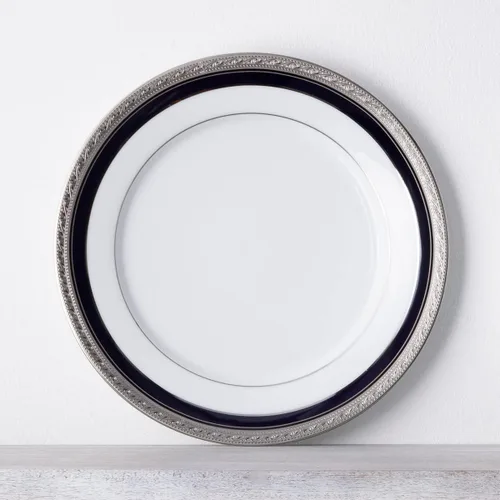 Vista 2 de Noritake Crestwood Cobalt Platinum - Juego de vajilla de 12 piezas, servicio para 4