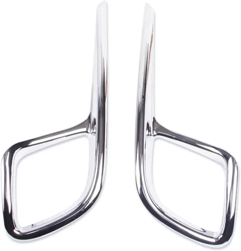 Vista 7 de x xotic tech 2 piezas durables impermeables cromadas plateadas parachoques trasero reflector luz antiniebla cubierta cubierta compatible con Toyota