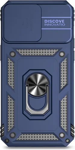 Vista 6 de Funda para iPhone 15 Pro, iPhone 15 Pro con funda para cámara y soporte, grado militar, a prueba de golpes, resistente, con soporte magnético