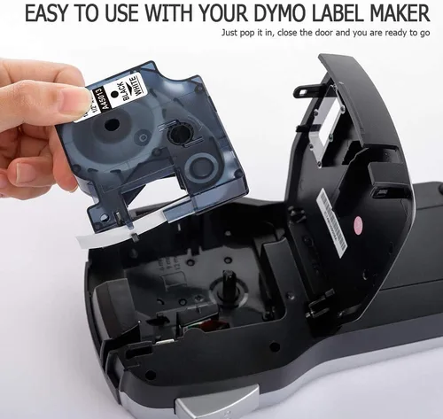 Vista 6 de Oozmas Repuesto para DYMO LabelManager 150 160 280 420P 360D, compatible con Dymo D1 Label Maker Tape 45013 S0720530, cinta de administrador