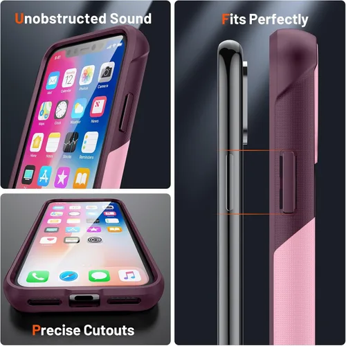 Vista 315 de Jeylly Funda para iPhone SE/Funda para iPhone 5S, Exterior de Plástico Duro que Absorbe Golpes + Interior de Silicona de Goma Defensor contra