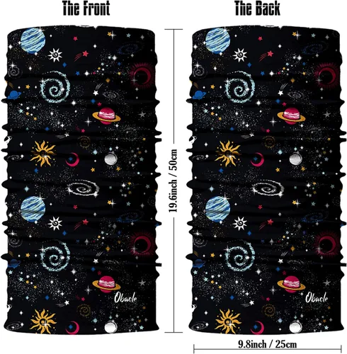 Vista 3 de Obacle Bandana sin costuras, máscara facial rave, para mujeres y hombres, para protección contra el polvo, el viento y el sol