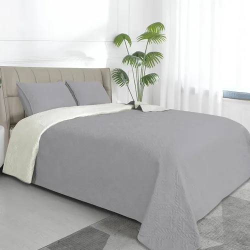 Vista 24 de Easy-Going - Juego de colcha reversible tamaño individual con 1 colcha y 1 funda de almohada, colcha de cama suave, colcha de microfibra ligera