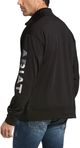 Vista 2 de ARIAT Sudadera con cremallera de 14 para hombre con logotipo del