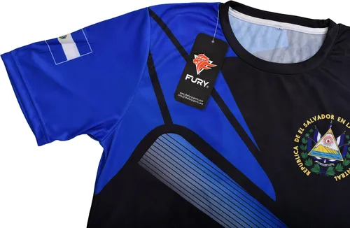 Vista 8 de Fury El Salvador Camiseta de Fútbol de El Salvador Jersey El Salvador Camiseta HombreMujerUnisexHombres