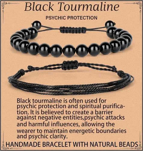 Vista 62 de LPBeads Pulsera de piedra natural hecha a mano de tamaño ajustable