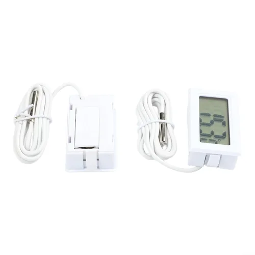 Vista 6 de 6 Pack Digital Thermometer with 1m Probe -50C to 110C for Aquarium Fridge Greenhouse Lab Monitoring(White)