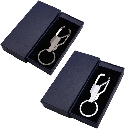 Vista 7 de Cospring llavero de coche con clip de punto anillo de expansión perno de conexión regalo de negocios para hombres y mujeres 2