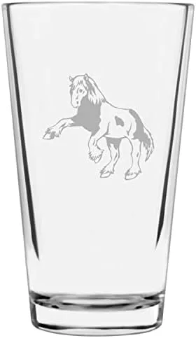 Vista 41 de Shetland Pony (cuerpo) - Vaso de pinta grabado con temática de caballo alternativo de 16 onzas