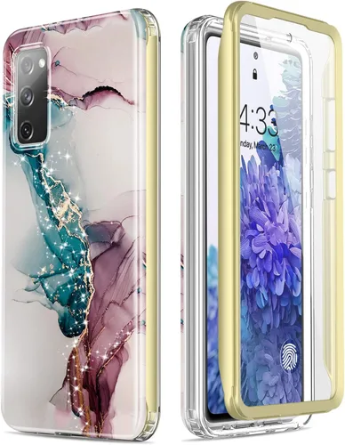 Vista 11 de Esdot Funda compatible con Samsung Galaxy S20 FE con protector de pantalla integrado, con diseño de moda para mujeres y niñas, funda protectora