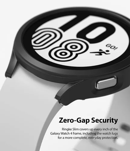 Vista 6 de Ringke Funda delgada [paquete de 2] compatible con Samsung Galaxy Watch 4 de 1.732 pulgadas, bisel Watch4 [solo marco] cubierta dura de Transparente