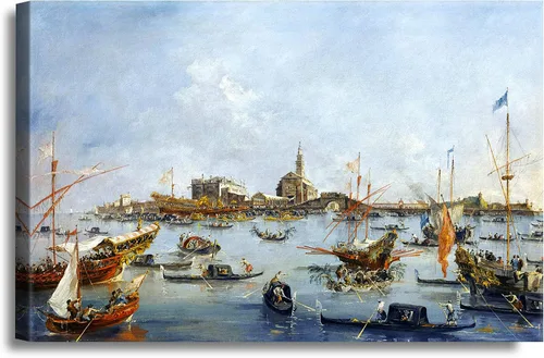 Vista 40 de A&T ARTWORK A Brisk Breeze por Willem van de velde Reproducciones de pintura de velero, impresiones en lienzo giclée para decoración del hogar, 20 x