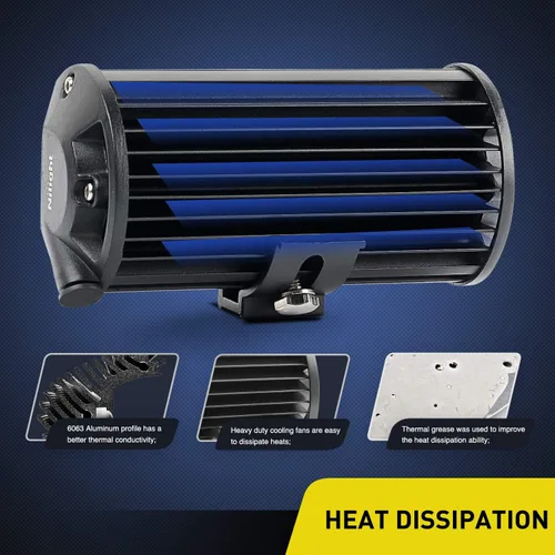 Vista 4 de Nilight 18024C-A barra de 20 pulgadas 420w, combo de punto de inundación de triple fila 42000LM, barra con luces LED para todoterreno o para camiones