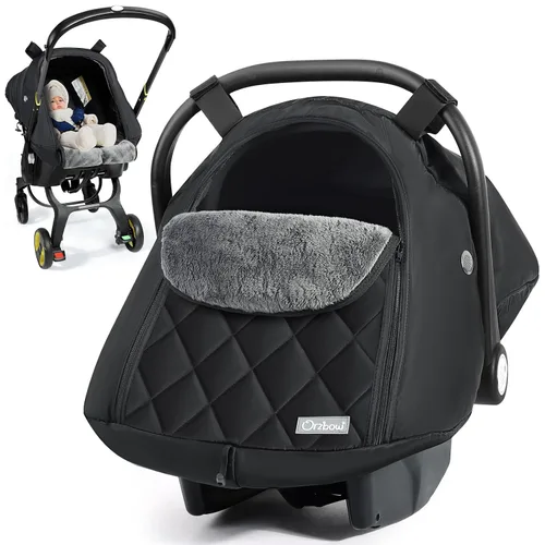 Vista 7 de Orzbow Funda de asiento de automóvil de invierno para bebé Funda impermeable para asiento de automóvil infantil compatible con asientos