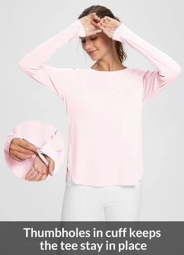 Vista 72 de BALEAF - Camisetas de sol de manga larga para mujer, con FPU 50+, para senderismo, ligeras, de secado rápido, protección contra rayos ultravioleta