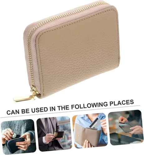 Vista 8 de EXCEART Cartera Billeteras De Hombres Cuero Original Moda Bolsa Cambio de Almacenamiento Bolsa para Tarjetas Organizador Portátil Titular de Crédito