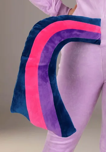 Vista 4 de My Little Pony Twilight Sparkle Disfraz para mujer, overol de unicornio alado morado