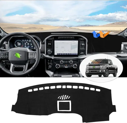 Vista 23 de CARTIST Cubierta de Tablero de Ajuste Personalizado para Chevy Chevrolet Silverado/GMC Sierra 1500 2014-2018, Silverado/GMC Sierra 2500HD 3500HD